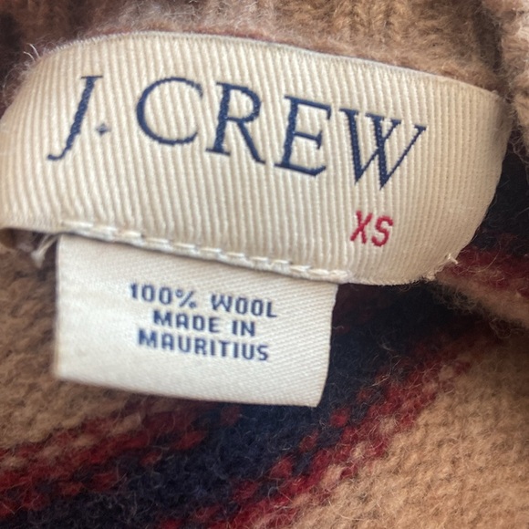 J Crew 100% Wool Striped Rugby V Beck Sweater Sz XS - Picture 3 of 3